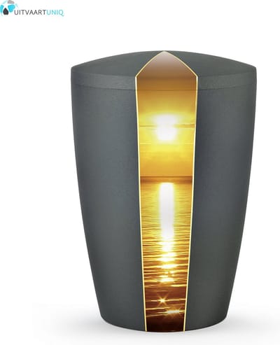 Urn antraciet fluweel zonsondergang - bio