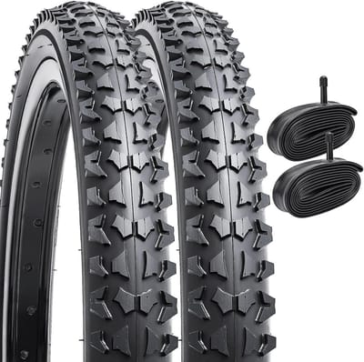 Fietsbanden en binnenbanden - Banden set - Mountainbiken - Duurzaam rubber - 2 stuks 18 inch - Zwart