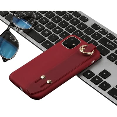 Comfycase iPhone 12 (Pro) Strap Holder Case Rood