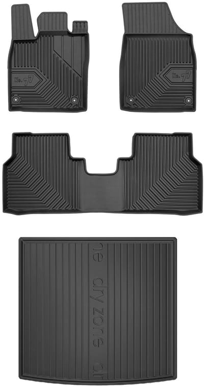 Frogum Voordeelset - Automatenset No.77 + Dry Zone Kofferbakmat - Geschikt voor Volkswagen ID.5 (vanaf 2022) - Perfecte Pasvorm - TPE Rubber - Geurloos - Zwart
