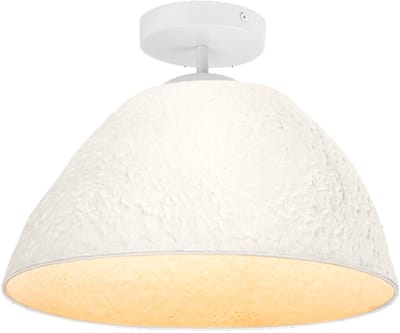 LEDVANCE plafondlamp Decor Camel Bell wit van metaal en papier-maché, E27, 375 mm diameter, lampenkap van gerecycled materiaal, duurzaam dankzij vervangbare lichtbron, eenvoudig te installeren
