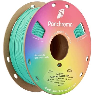 CA05006 Panchroma™ Satin Filament PLA kunststof Gesatineerd, Hoge stijfheid 1.75 mm 1000 g Polymaker Teal, Blauw-groen 1 stuk(s)