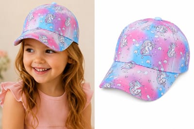 Unicorn Kinderpet – Roze/Blauw – Verstelbare Pet voor Meisjes – Maat 52 – 2-4 Jaar