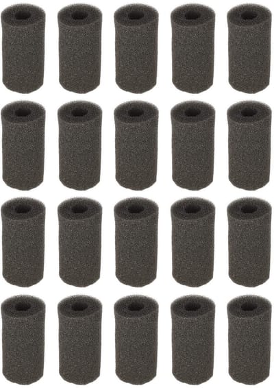 Dailygoods- Waterfilter Filterspons - 20 Stuks - Aquarium Waterfiltratie - Eenvoudige Installatie - Zwart - 4x8 cm - Houdt Aquarium Schoon