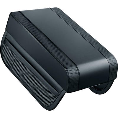 Tapis de Boîte de Rangement d'Accoudoir de Voiture Cuir et Mousse à Mémoire Couvercle de Console Centrale d'Accoudoir Rehausseur d'Accoudoir Accessoires de Voiture noir