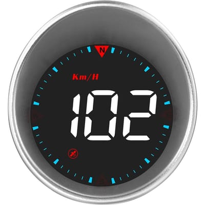Affichage tête haute HUD pour voiture, compteur de vitesse numérique, kilométrage de conduite, Angle de boussole, survitesse noir