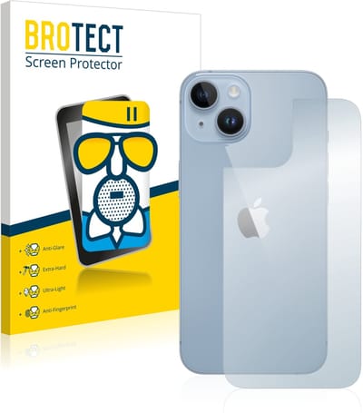 BROTECT - Screenprotector voor Apple iPhone 14 (Achterkant) - Folie Beschermfolie Beschermglas matte