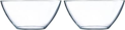 Salade schaal/slakom rond van glas 28 cm