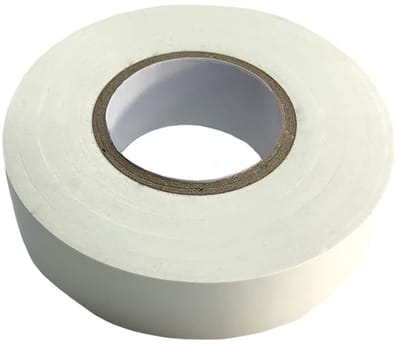 Isolatietape van PVC-gaffer-tape – waterdicht, vochtbestendig, niet geleidend, UV-bestendig (Wit, 1)