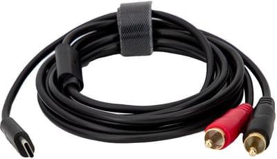 Hilec USB-C naar 2x RCA male kabel 2m
