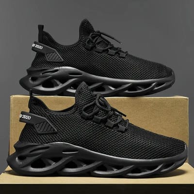 Heren Sport Hardlopen Zwart Jogging Schoenen Casual Sneakers Bruin Buiten Ademend Mesh Vrouwen Licht Schokabsorptie Zwart Tennis 40 black