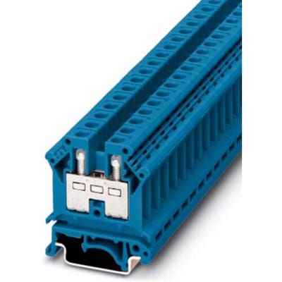 Phoenix Contact UK 10 BU 3005099 Doorgangsserieklem Aantal polen: 2 0.5 mm² 6 mm² Blauw 50 stuk(s)