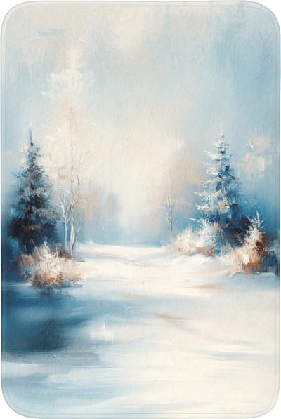 Badmat 60x90 cm - Antislip - Bos - Winter - Natuur - Abstract - Sneeuw - Badmatten voor badkamer - Badkamermat - Douchemat - Badkamer mat