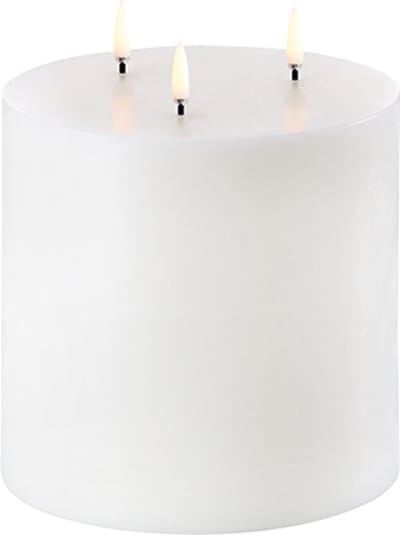 LED kaars - 15 x 15 cm - Uyuni LED rustieke Kaars Nordic white