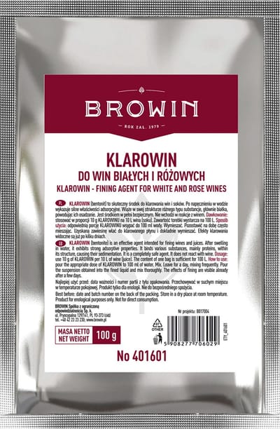 Klarowin klaringsmiddel voor witte en roséwijnen 100 g