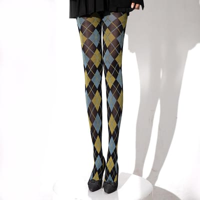 Nieuwe Dames Retro Geruite Panty Kousen Lingerie JK Japanse Stijl Panty Kousen Legging Zacht Sexy Dij Hoge Kousen One Size white