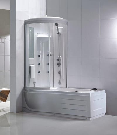Ritual links bad/douche170x85 h 218 cm veiligheidsglas 6 mm