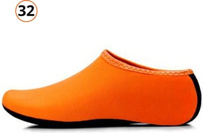 Bovista Waterschoenen Voor Kinderen & Volwassenen - Aqua Shoes - Aquaschoenen - Afzwemschoenen - Zwemles Schoenen - Oranje - Maat 32