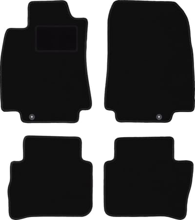 Zwarte veloursmatten voor: Nissan Tiida C11 hatchback, sedan (2004-2012)