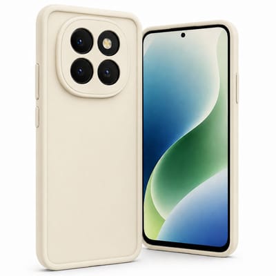 Geschikt voor Xiaomi Redmi Note 15 Pro 5G Hoesje - Siliconen Matte Back Cover - Creme