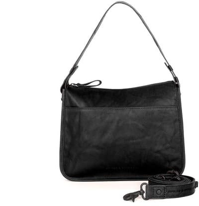 Leren Schouder / Crossbodytas - Chanice - Zwart