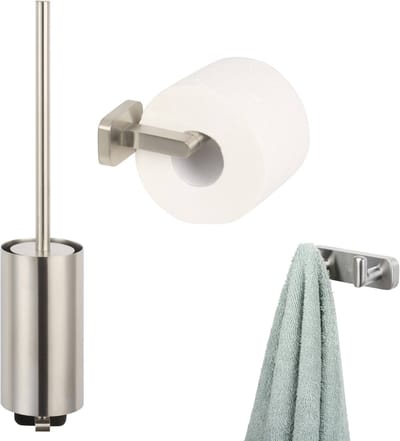 Ben Mykanto toiletset 3-delig geborsteld nikkel
