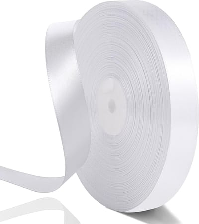 Satin Witte Lint van 2 cm voor Cadeaus, Bruiloften, Verjaardagen en Kerstdecoratie - Decoratief Lint voor Creatieve Projecten