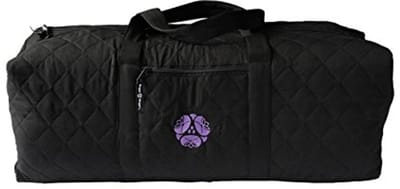 Gewatteerde Yoga Mat Tas - Zwart - Luxe Yoga Tas met Dubbele Handgrepen en Organizer