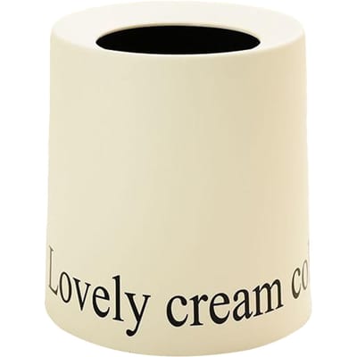Woonkamer Prullenbak Modern Minimalisme Grote Capaciteit Ronde Afvalmand voor Thuis M(315 X 180mm / 12.4 X 7.09in) beige
