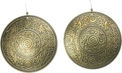 Behave - Grote ronde oorhangers - Vintage stijl - Bohemian look