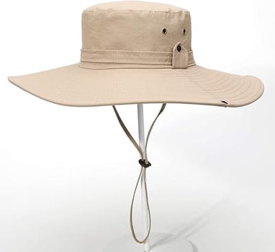 KZQ Zomerhoofddeksel voor Mannen en Vrouwen Ademende Breede Rand UV Bescherming Vissershoed Bucket Hat-Bruin