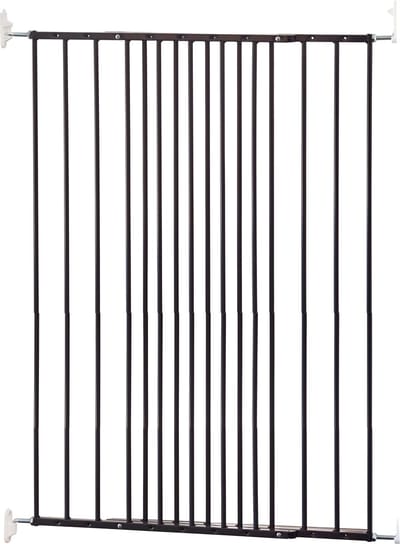 BabyDan Streamline Traphekje - Extra hoog - Met wit beslag - 60,5-106,8 cm - Schroefbevestiging - Zwart