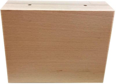 FLE - Meubelpoot rechthoek 15 bij 5 cm en hoogte 12 cm van massief hout