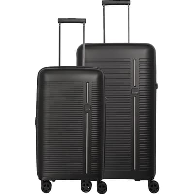 Travelite Roomer 4 wielen Kofferset 2-delig - Harde bagage - TSA slot - schwarz