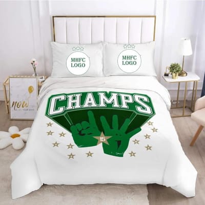 Israël MHFC Maccabi - Haifa Champions 15 Beddengoed Set Dekbedovertrek Slaapkamer Eenpersoons Tweepersoons King Size Dekbedovertrek Hometextiel 3-delig US Full 200x230cm