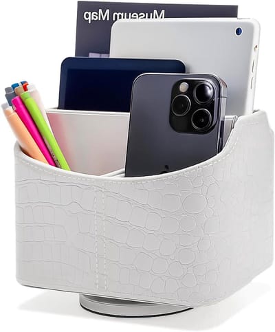 Bureau Organizer - Afstandsbediening Houder - Bureau Opruimen - 360 Graden Draaibaar - 18x14x15 cm - Zwart