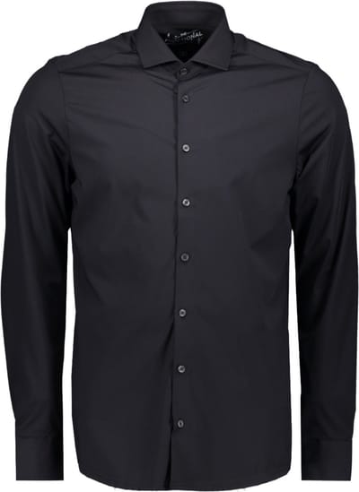 Pure H.Tico The Functional Shirt Zwart - Maat 38 - Heren - Overhemden Formeel