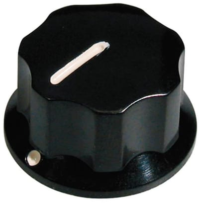 Boston KB-145-S Knop Jocker Bas, Zwart met Setschroef, Klein