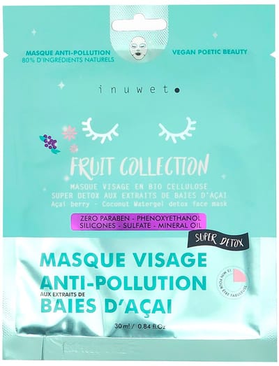 Inuwet Fruit Collection Anti-Pollution Gezichtsmasker Acaïbessen 30 ml