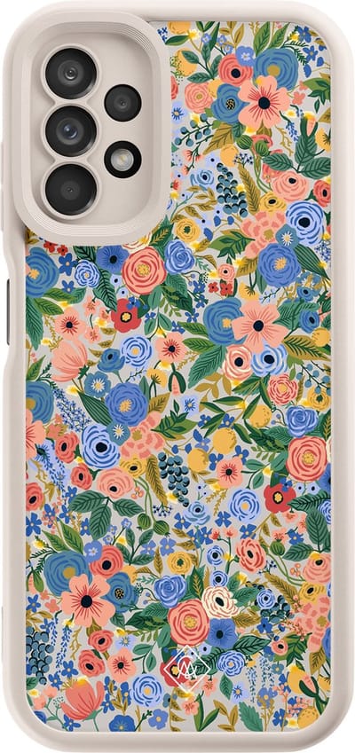 Casimoda® hoesje - Geschikt voor Samsung Galaxy A13 4G - Floral Garden - Zwart TPU Backcover - Bloemen - Multi