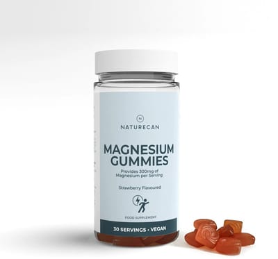 Naturecan - Magnesium Gummies - Magnesiumcitraat - 300mg Magnesium - Vegan Gummies - Aardbeiensmaak - 30 Porties