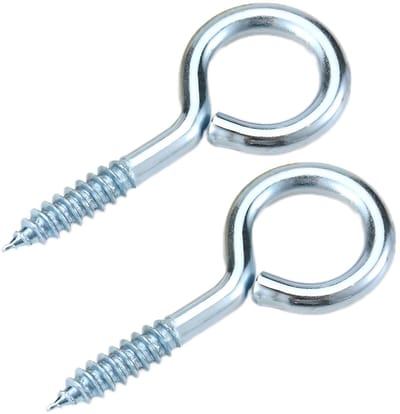 Dailygoods- Oogschroeven 20 Stuks - 16mm Schroefhaken - Plafondhaken - Ringschroef met Oogje - Roestbestendig - Voor Binnen/Buiten Gebruik - Ophanghaak