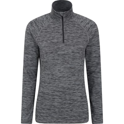 Mountain Warehouse Dames/Dames Bend & Stretch Half Rits Midlayer (Zwart)