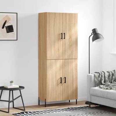 vidaXL - Hoge - kast - 69,5x34x180 - cm - bewerkt - hout - sonoma - eikenkleurig