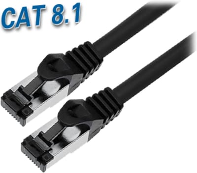 S/FTP CAT8.1 40 Gigabit netwerkkabel / zwart - LSZH - 10 meter