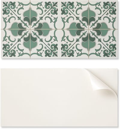 Zelfklevende decoratie met afbeeldingen voor kantoor of studeerkamer, 100x50 cm, elegant plantenpatroon