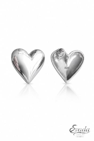 Evada oorbellen, hart oorbellen, 925 sterling zilver oorbellen, hartvormige oorbellen, minimalistische oorbellen, romantische sieraden, handgemaakte oorbellen, zilveren sieraden dames, cadeau voor haar, liefde sieraden, moderne oorbellen