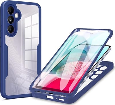 Hoesje geschikt voor Samsung Galaxy A14 4G/5G - Techsuit ColorVerse 360 Case met Screenprotector - Blauw