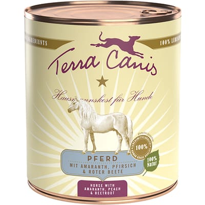 Voordeelpakket Terra Canis Menu 12 x 800 g Hondenvoer - Paard met Amaranth, Perzik & Rode biet