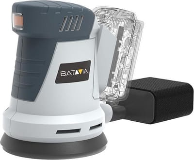 Batavia Accu 18V excentrische schuurmachine 125mm - Excl. Accu en Oplader - 12000 RPM - 12000 OPM - Ø135mm werkzame breedte - Softgrip - Maxxpack